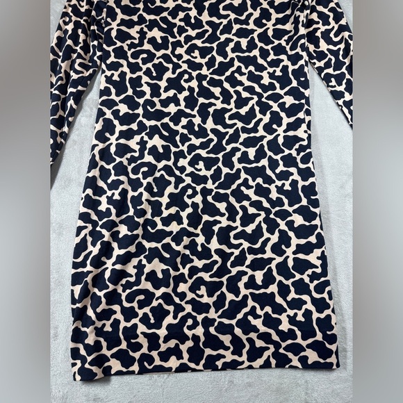 Diane Von Furstenberg DVF Silk Blend Navy Blue Light Peach Pink Tunic Dress 6 - Picture 14 of 16